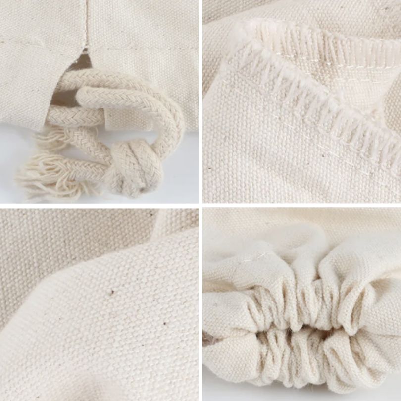 Eco-cotton Drawstring Bag - White