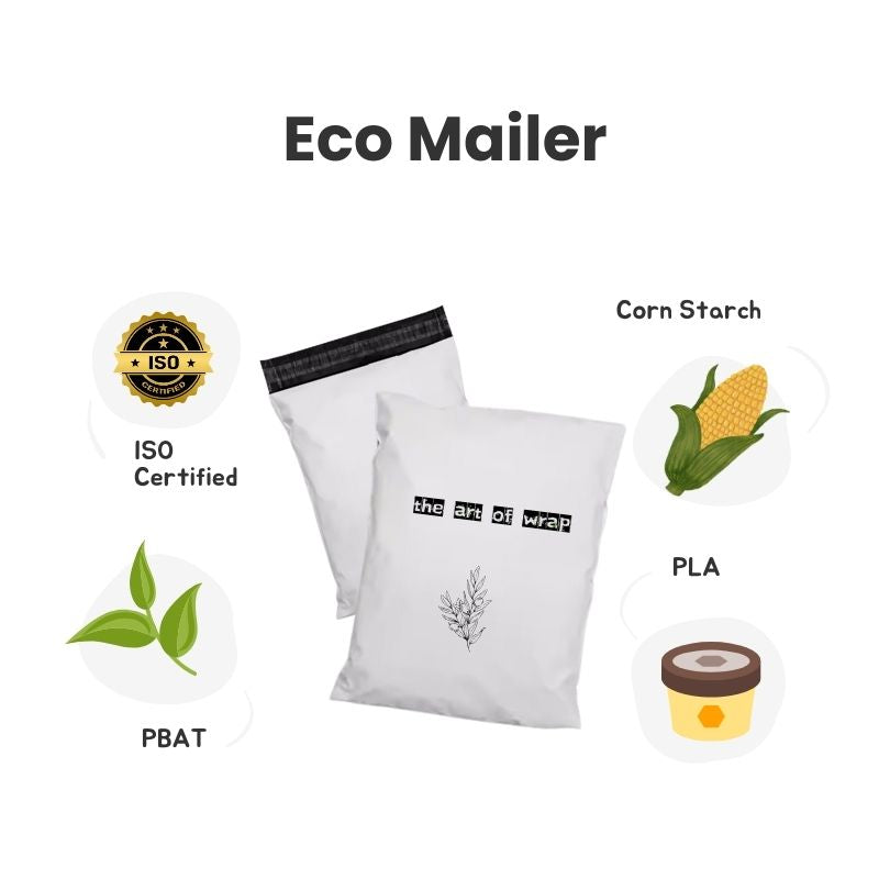 Low MOQ Custom Eco Mailers - White