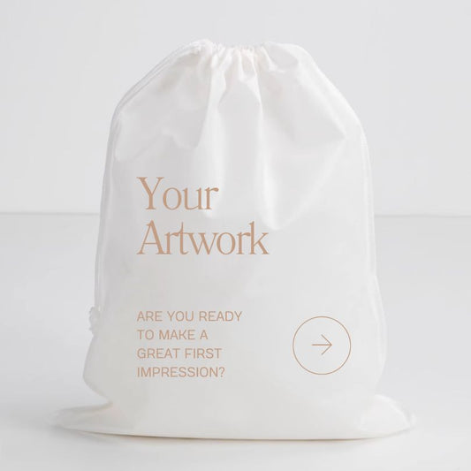 Non Woven Drawstring Bag - White