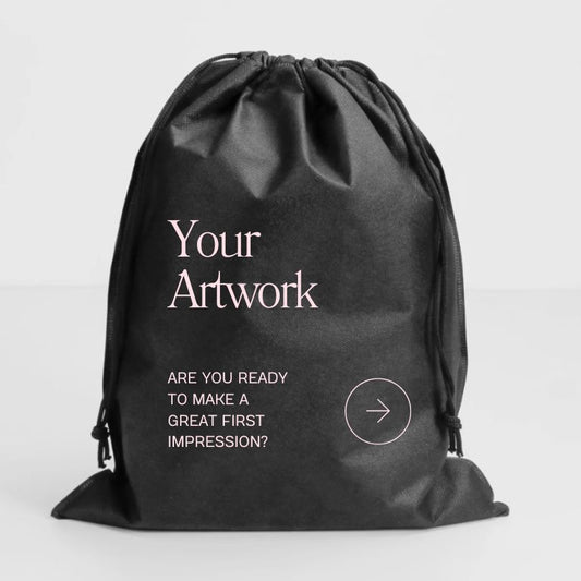 Non Woven Drawstring Bag - Black